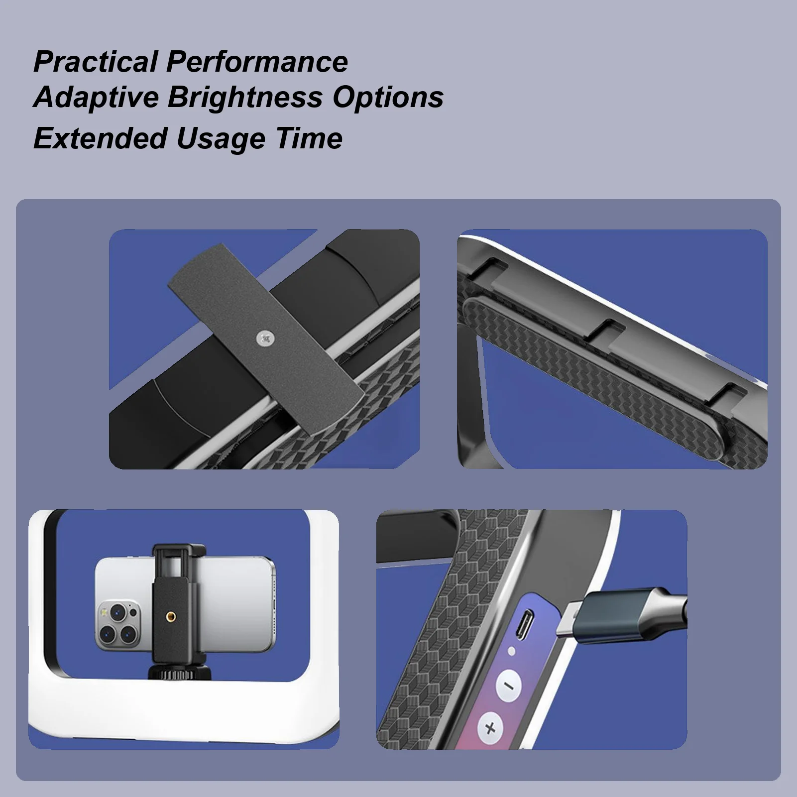 

Портативный светильник для селфи, ручной кольцевой светодиодный перезаряжаемый заполняющий светильник для мобильного телефона, прямая трансляция, аксессуары для фотосъемки и видео