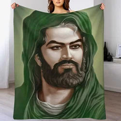 al imam al hussein Throw Blanket Beach Retros Thermal Beautifuls Blankets