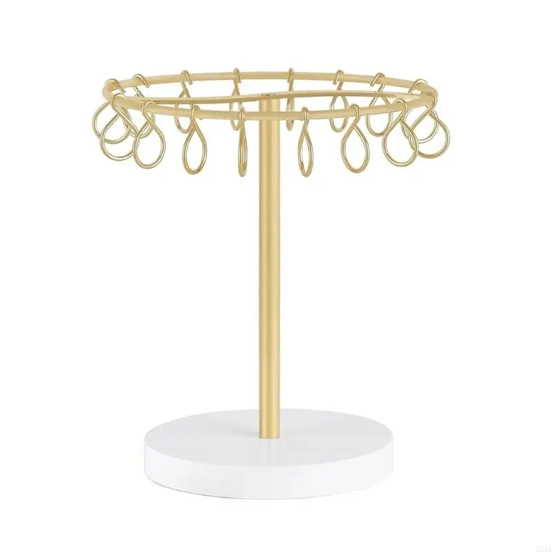 124A 16 Hook Hair Accessories Display Rack Functional Stand for Home or Salon Use