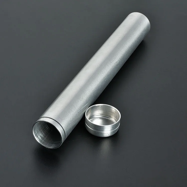 Portable Stainless Steel Cigar Tube Exquisite Polished Cigar Case Single Smoking Set Cuban Cigar Cover Storage Tube