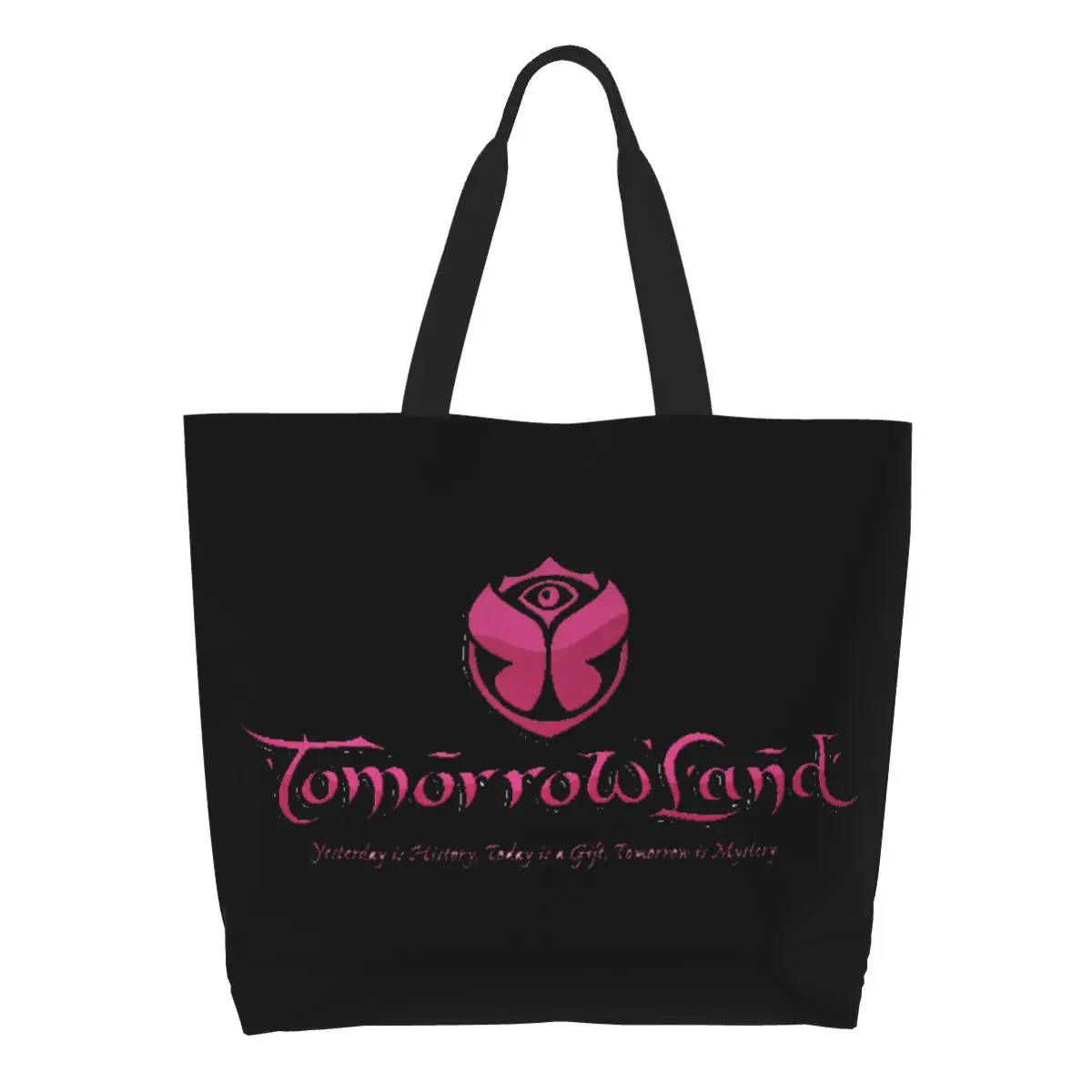 Custom Tomorrowland Grocery Tote Shopping Bag Women Custom Canvas Shopper Shoulder Bags Big Capacity Handbag