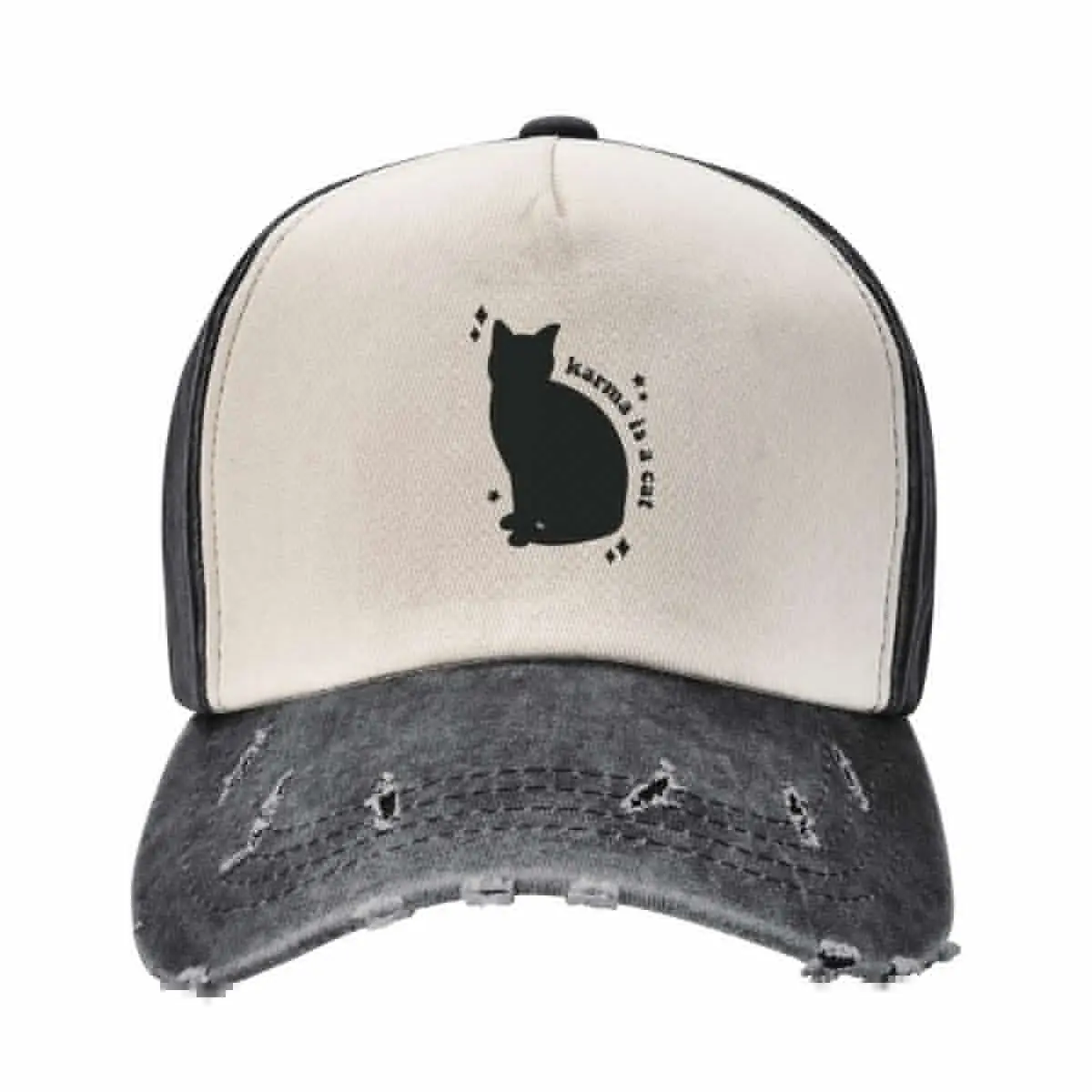 Karma is a Cat Baseball Cap Brand Man cap Hat Luxury Brand Icon Ball Cap Caps For Men Women's