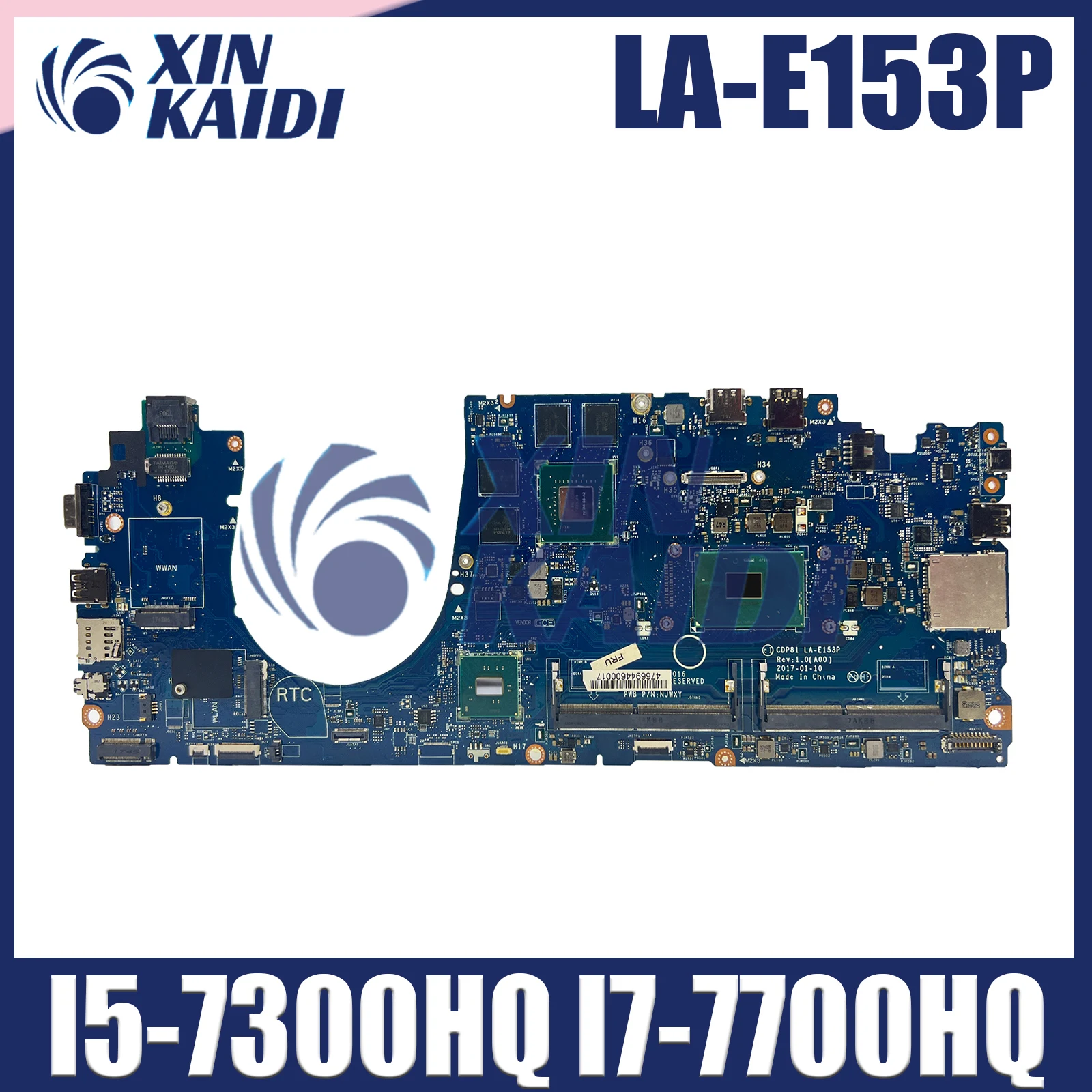 

LA-E153P Mainboard For DELL LATITUDE 3520 Laptop Motherboard CN-0D1616 0C2731 i5 i7-7th Gen CPU tested