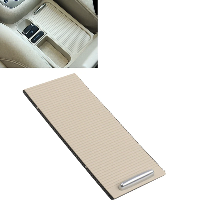 Car Center Console Water Cup Holder Curtain For Volkswagen Tiguan 2009-2019 Drink Holder Slide Roller Blind Beige Accessories