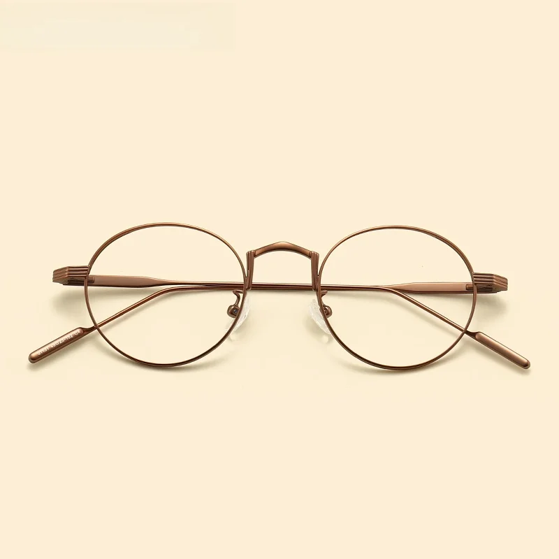 bronze-metal-frame-glasses-ex-vintage-small-fre-round-frame-personali-myopia-can-be-cusized-deee-small-frame-gla