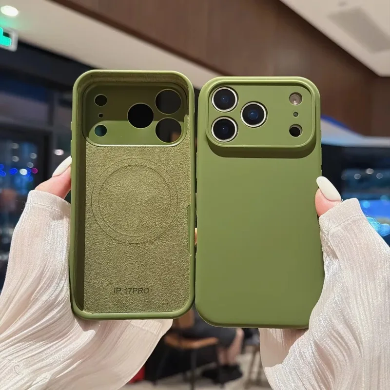 Luxury Liquid Silicone Magnetic Phone Case For IPhone 18 17 16 15 14 13 12 Pro Max Plus For Magsafe Wireless Charge Soft Cover