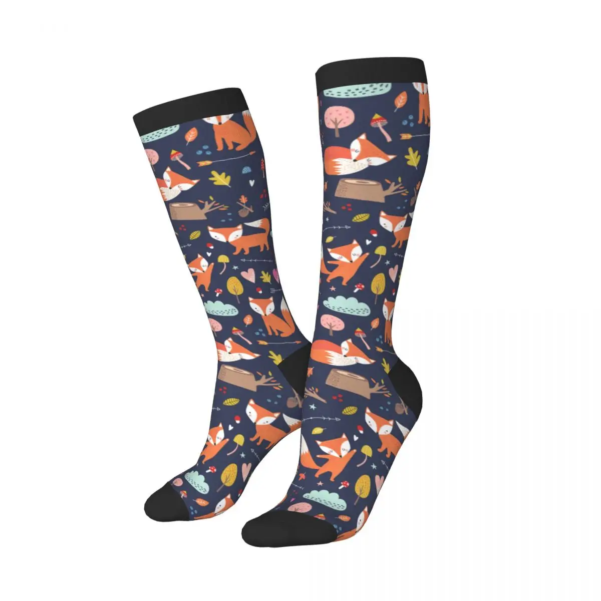 Casual Socks Comic Cartoon Fox Long Harajuku Retro Business Socks