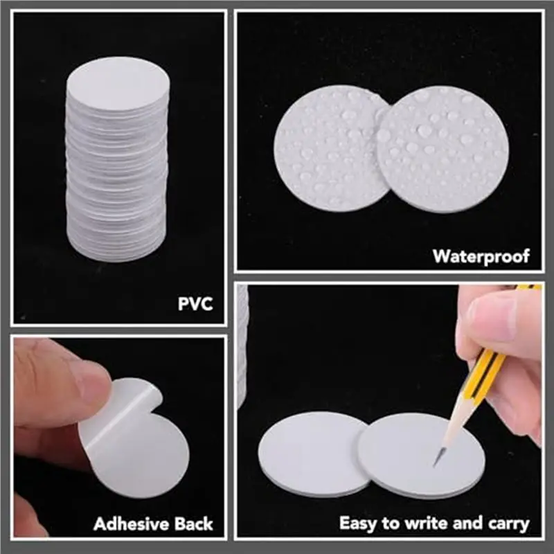 【ELEVATE LIFE】180Pcs NFC Tagsntag 215 NFC Sticker Chip Round NFC Tag Rewritable NFC Card Sticky Back NFC Enabled Cell Phone Devi
