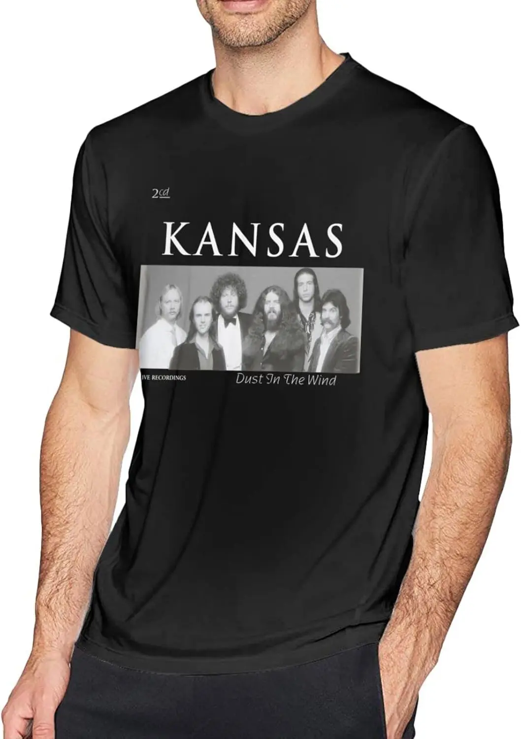 New Dads Kanssas Band Dust in The Wind T Shirt Crewneck Short-Sleeve T-Shirt,