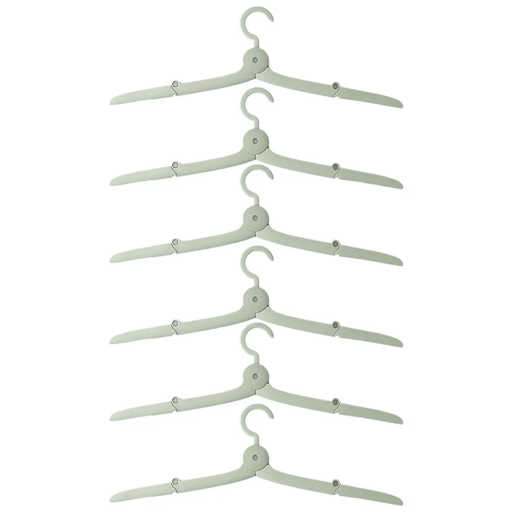 

6 Pcs Portable Clothes Rack Hang Traveling Hangers Space Saving Folding Laundry for Trousers Clothing Drying Coat Air