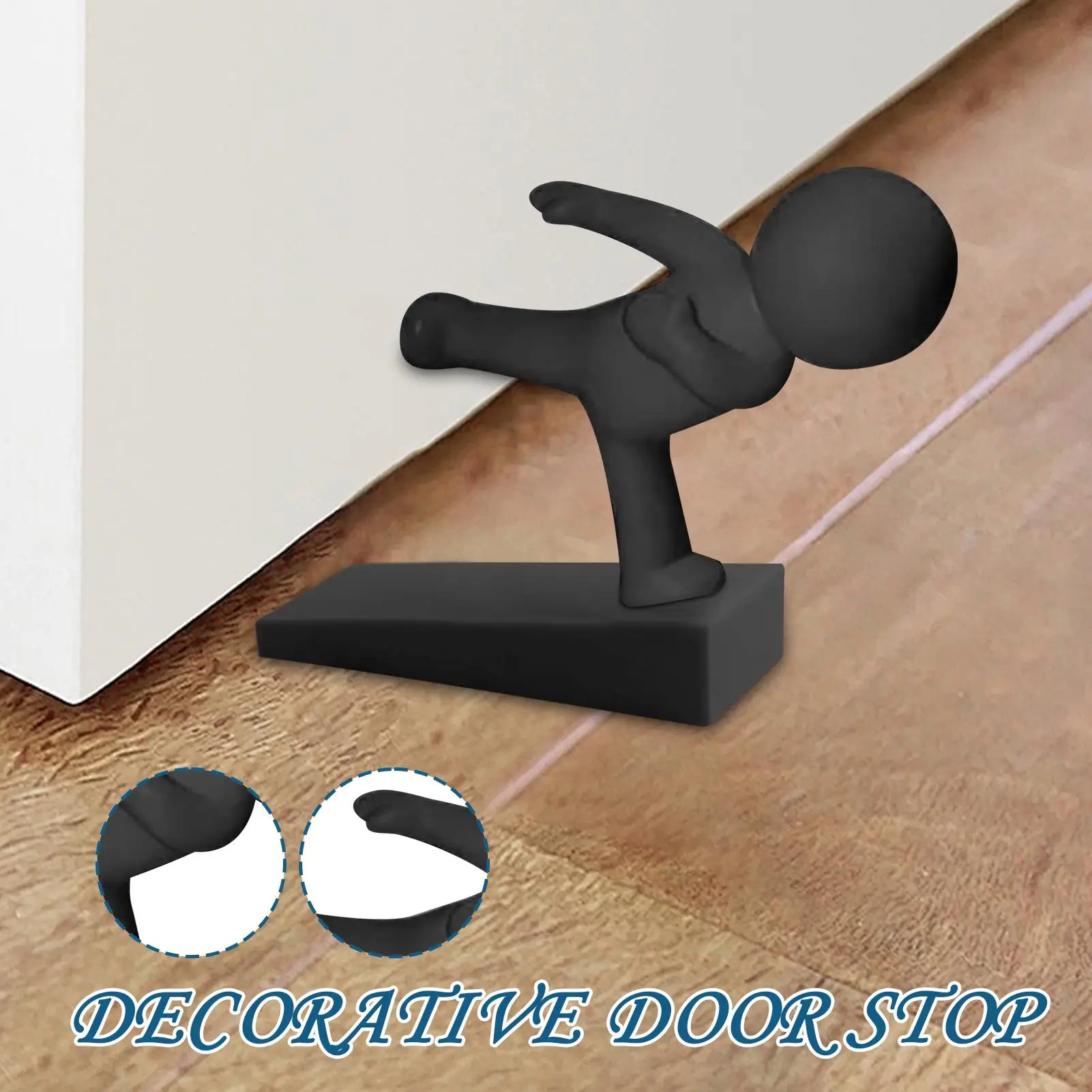 Cute decorative door stopper, flexible and movable door stopper, anti slip base to protect walls,home ornaments