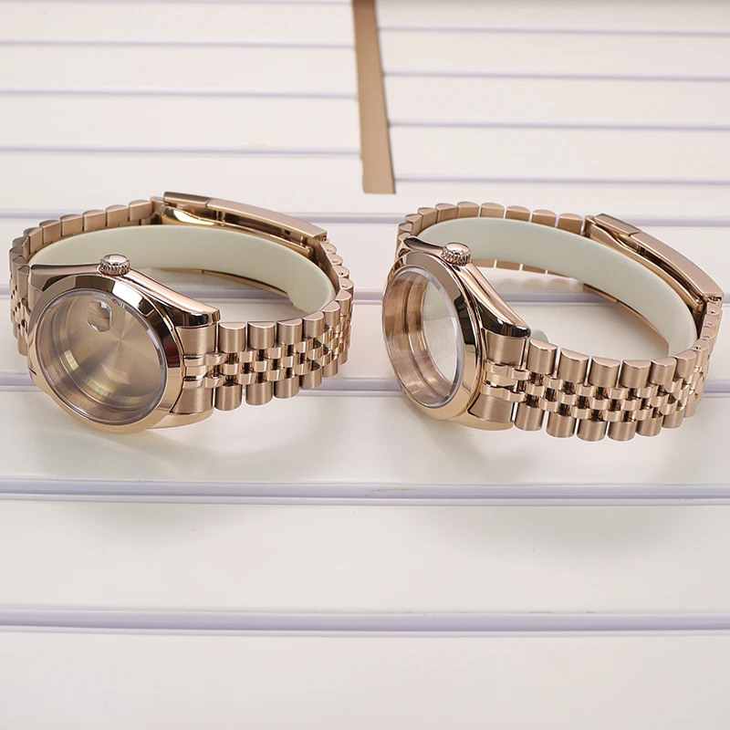 36mm 39mm Uhrenzubehör für Seiko NH35 NH34 NH36 Miyota8215 Roségold Uhrengehäuse Armband Saphirglas 28,5mm Zifferblatt Air King – Detail 9