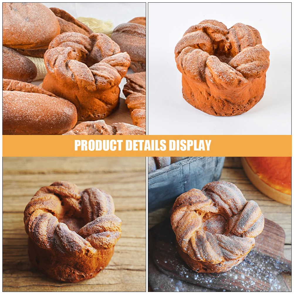 

Faux Bread Artificial Decoration Display Props Simulation Food Model Realistic PU Material Not Deform Home Photography