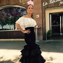 High Waist Long Skirt Tiered Fashion Satin Black faldas Maxi Long Skirt Tiered Draped Costume Women Skirts Party Custom