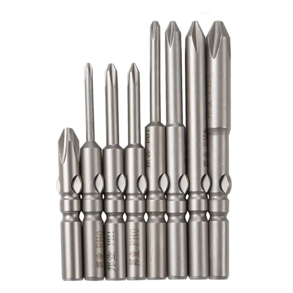 High Quality Length 60mm Screwdriver Bit S2 Material High Hardness Magnetic Screwdriver Bit Multiple Sizes Durable Electric Bit