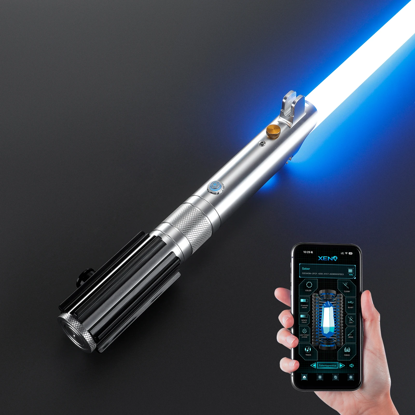 

LGT Saberstudio Анакин Световой меч Чувствительная гладкая поворотная сила Тяжелый дуэль Бесконечное изменение цвета с 34 звуковыми шрифтами