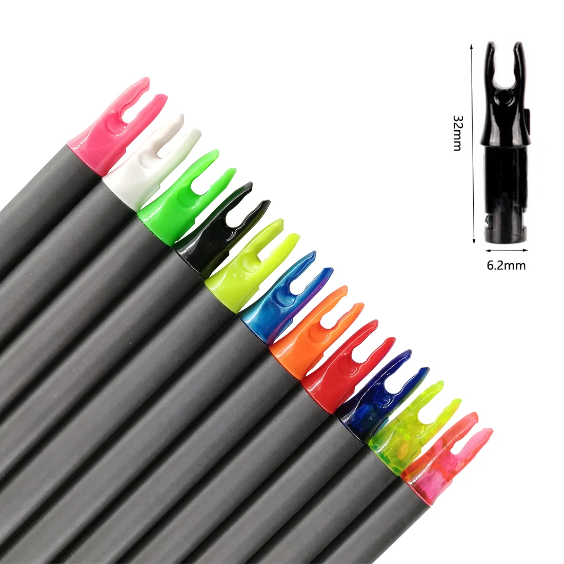 Arrow Carbon Shaft - 50 Buah Nok Panah ID 6.2