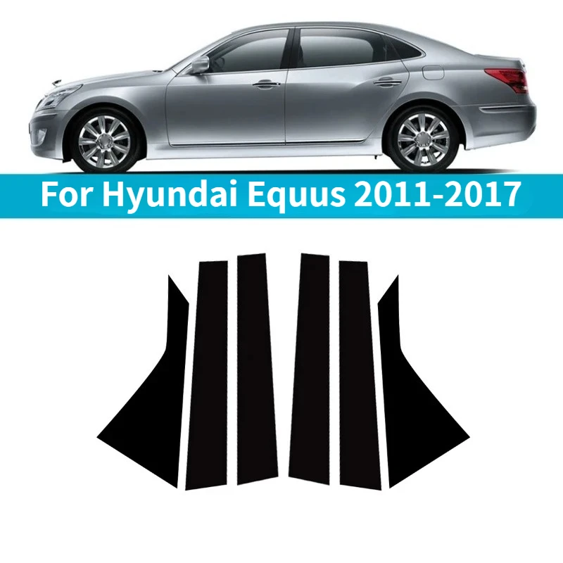 لشركة هيونداي ايكوس 2011 2012 2013-2017 نافذة السيارة عمود الباب B C عمود آخر غطاء الكسوة لامع أسود ملصقات السيارات اكسسوارات