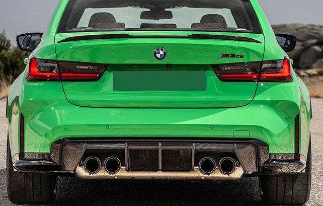 For BMW G80 G81 M3 G82 G83 M4 Competition CS 2020-2026 Dry Carbon Fiber Rear Back Lower Bumper Lip Diffuser Trims 51128085094 - view 3