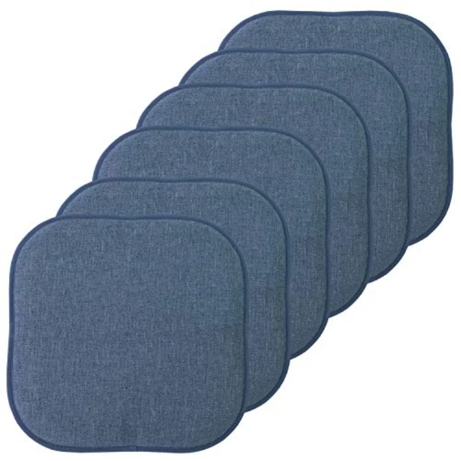 Chair Cushion Memory Foam Pads Honeycomb Pattern Slip Non Skid Rubber Back Rounded Square 16