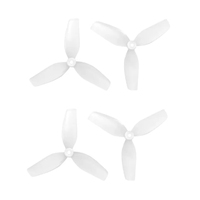 Hqprop 40mmx3 Hollow Cup Propeller Dia 40mm 3-blade Paddle Shaft Hole 1mm/1.5mm Poly Carbonate For Fpv Airplane Model