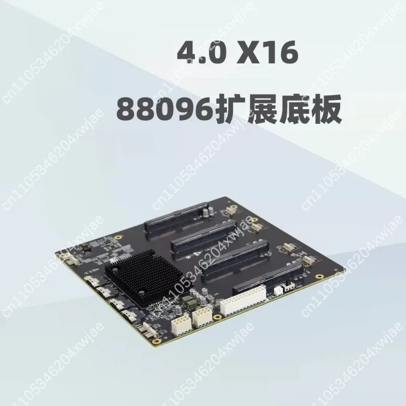 PLX88096 PCIe 4.0 X16 4 Slot GPU Expansion Backplane 65mm Pitch Multi Graphics Switch Card For Deep Learning Mining Workstation