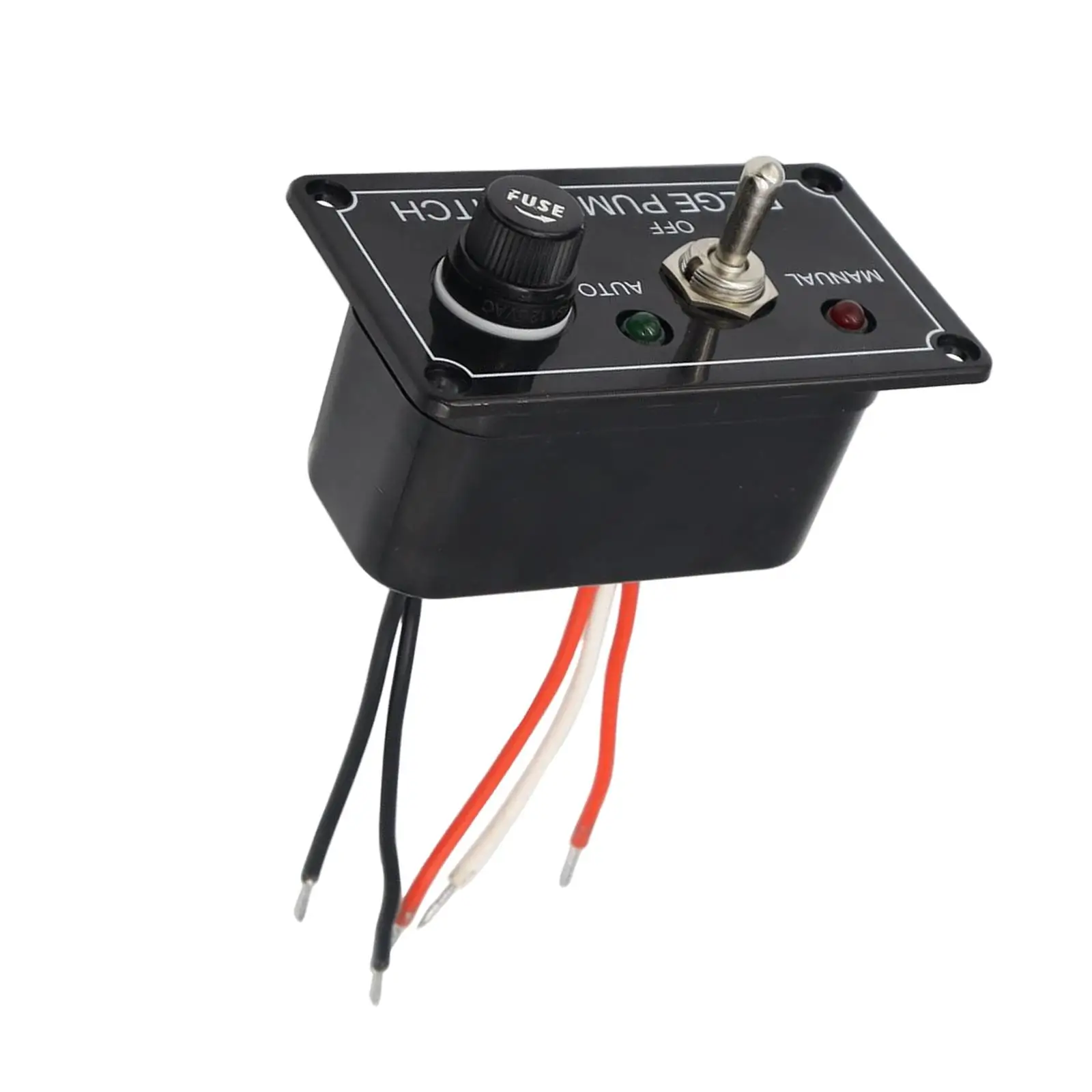 Rocker Toggle Bilge Pump Switch Panel with LED Light Fuse Durable ABS Plastic for Boat Marine Car Yacht Electric Switch 12V