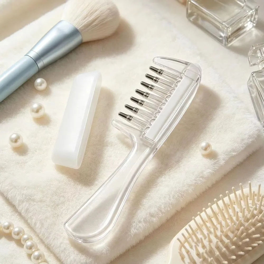 Wide-tooth Massage Guide Liquid Comb Anti-Frizz Plastic Hair Firming Applicator Anti-Static Portable Hair Oil Comb Male Beard