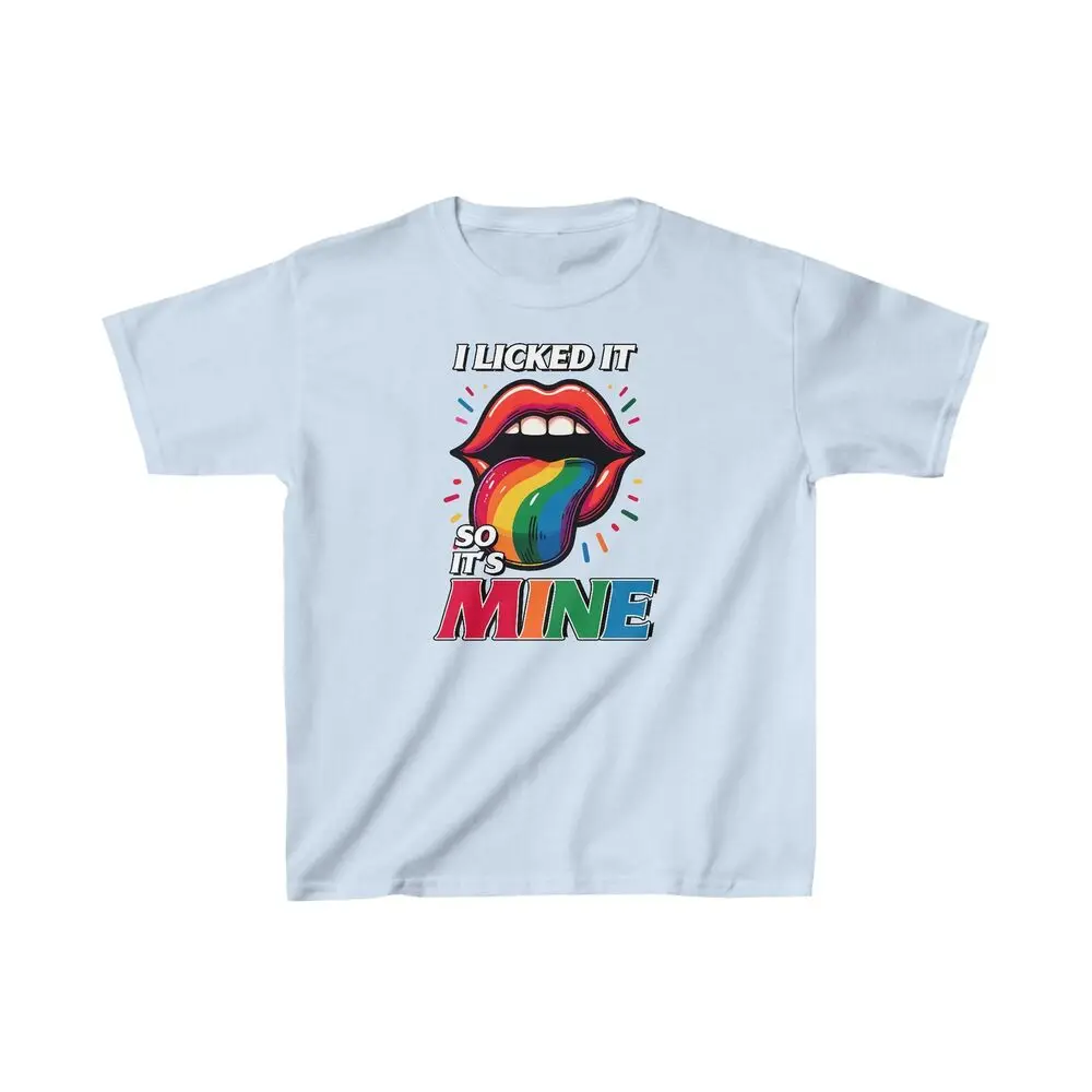 I Licked It So It's Mine Kids Heavy Cotton™ Tee Humor Unisex T-shirts Cotton Luxury Brand Vintage Oversized