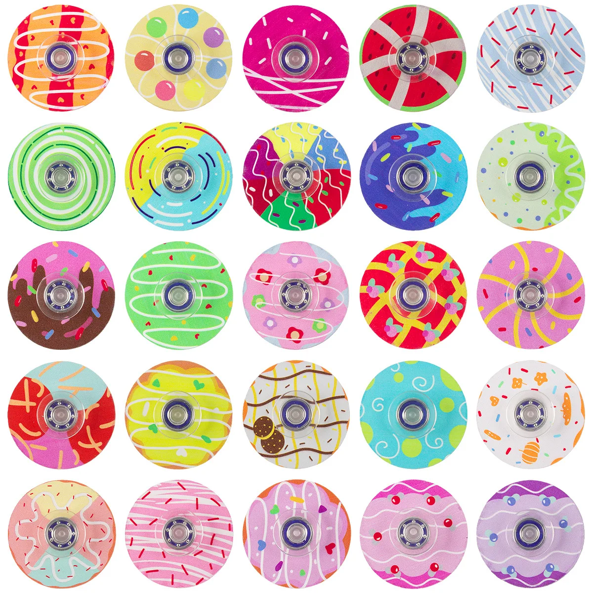 10/20/30/50Pcs Cute Donut Fingertip Spinner, Acrylic Hand Spinner, Stress Relief Focus Aid Squishy Squishies Spinner Fidget Toy