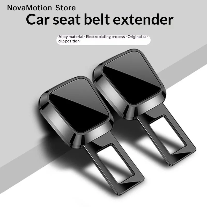 [NM]Car Safety Belt Buckle Extension Clip Seat Belt Buckle Zinc Alloy Socket Plug Extender One Button To Release Insert Socket