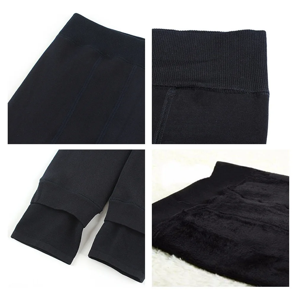 Damen-Perlen-Samt-Leggings mit Fleecefutter, dicke warme einteilige Thermohose für Herbst und Winter, dehnbare Damen-Unterhose. – Detail 16
