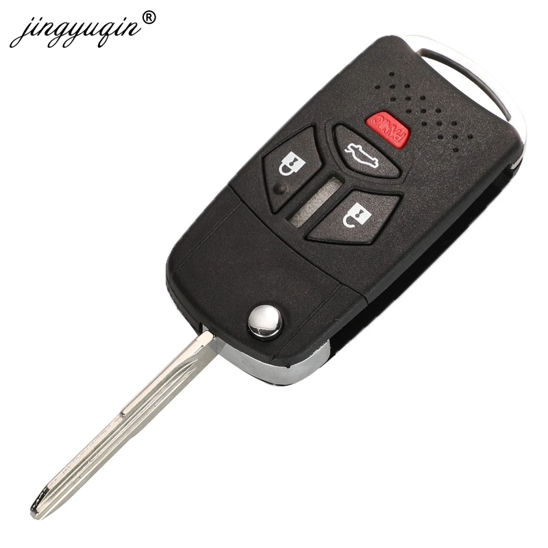 jingyuqin Modified Remote Flip Key Shell Fob Fit For Mitsubishi Galant Eclipse Lancer 3/4 Buttons Folding Case