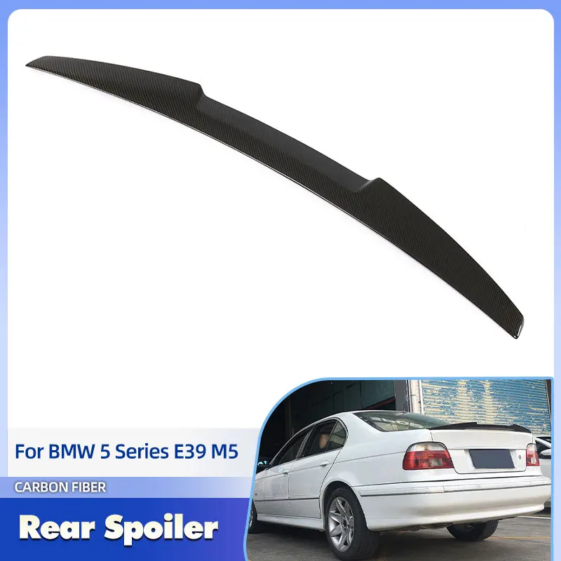 

Автомобильный задний спойлер багажника, крылья из углеродного волокна для BMW 5 серии E39 M5 1996-2003, гоночный задний спойлер, багажник, крыло, комплект кузова