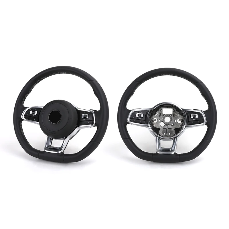 Full Leather Custom Lenkrad Volant Basic Style Steering Wheel for Volkswagen For  VW Passat Golf 7 MK7 Mk7.5