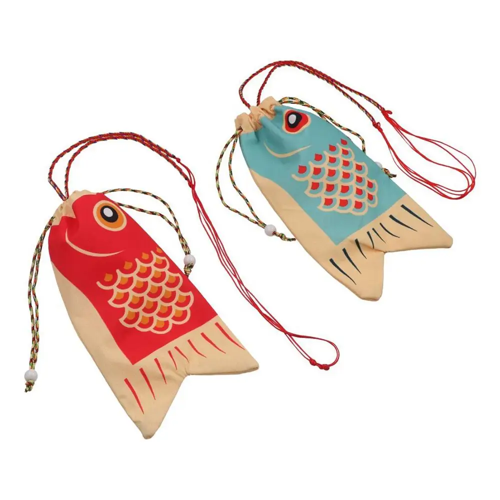 Smooth Pendant Hanfu Decoration Small Item Bag Car Hanging Japanese Style Sachet Koi Carp Blessing Bag Coin Purse Jewelry Bags