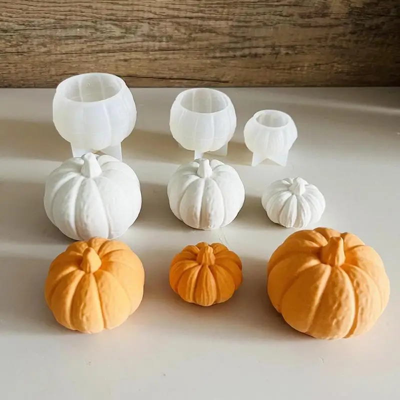 Molde de vela de silicona de calabaza de Halloween, resina de DIYGypsum, cubo de hielo epoxi, molde para hornear Chocolate, recuerdos de vacaciones, regalos de decoración del hogar