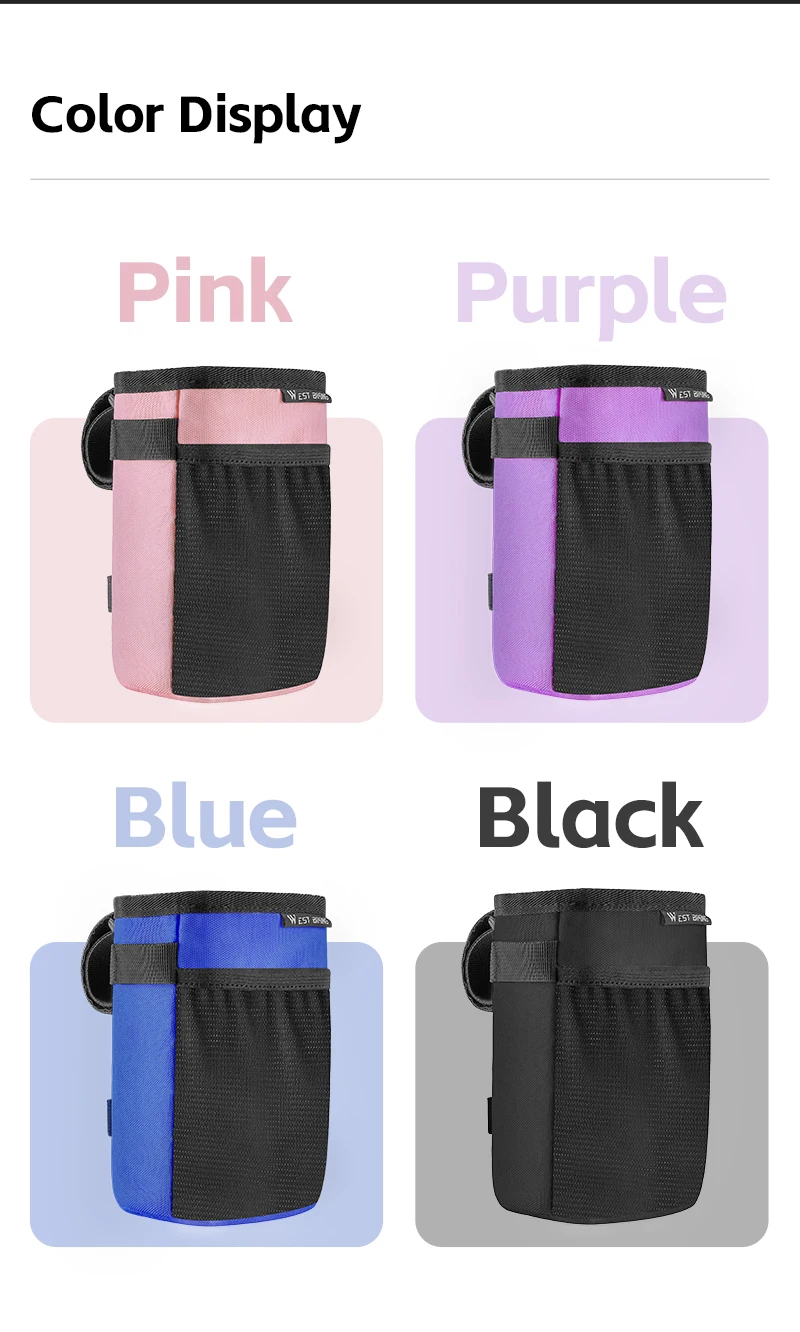 WEST BIKING Isolierte Fahrradflaschentasche Wasserabweisende Lenkertasche mit Seitentasche MTB Rennrad Aufbewahrungsorganizer – Detail 14