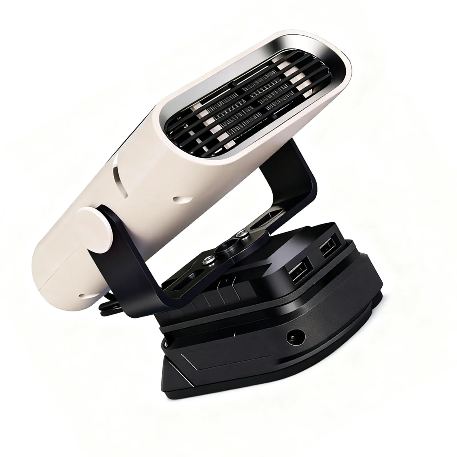 سخان سيارة مزيل الضباب يعمل بالبطارية 360 درجة للتدوير 160 درجة إمالة قابل للتعديل 2 تروس سخان السيارة مزيل الصقيع مزيل الضباب #3