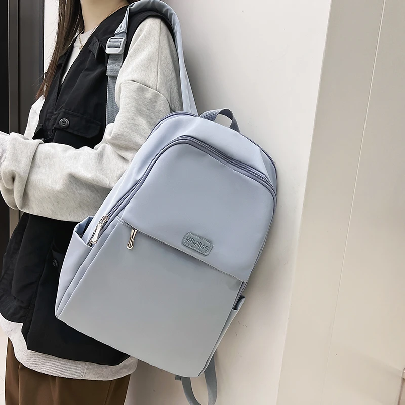 Plecak damski nylonowy plecak damski na laptopa moda plecak na ramię torba styl Preppy Solid Color plecaki dla dziewcząt Bookbag