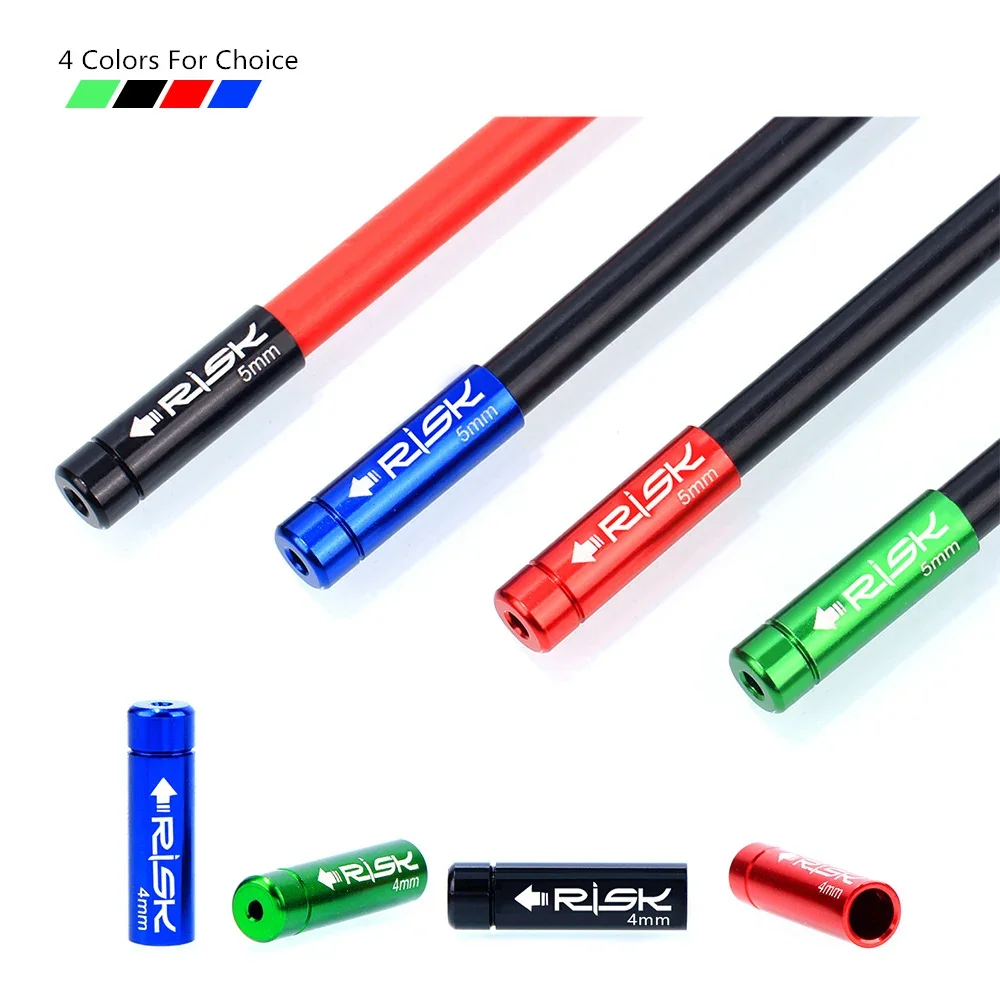 10pcs 4/5mm Line Pipe Waterproof Dust Caps Bicycle Cable End caps  RISK Shift/Brake Cable Shirt Sheath MTB Road Bike Parts Fits