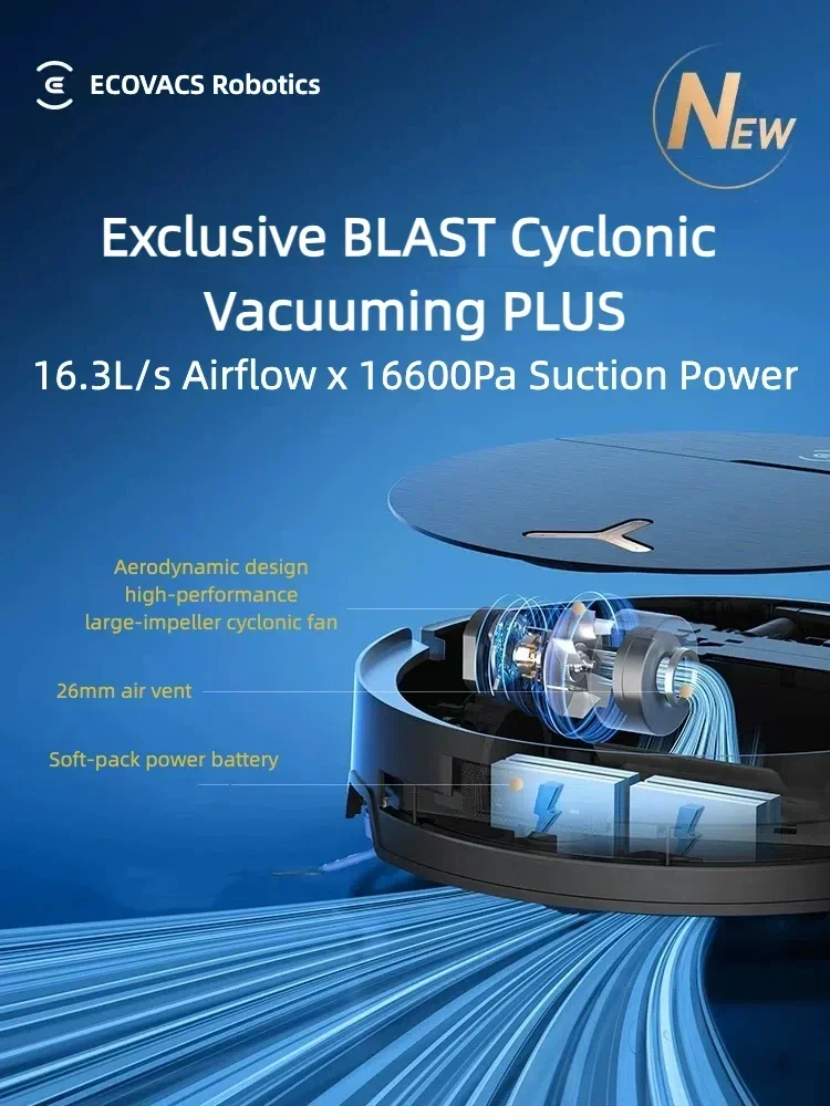 Ecovacs X9 PRO floor cleaning robot with drum, active water, sweeping, suction and towing integratedOriginal