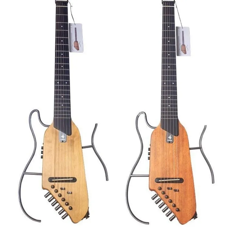 Mute Acoustic Guitar - I Travel Portable Headless Acoustic Guitar for Beginners