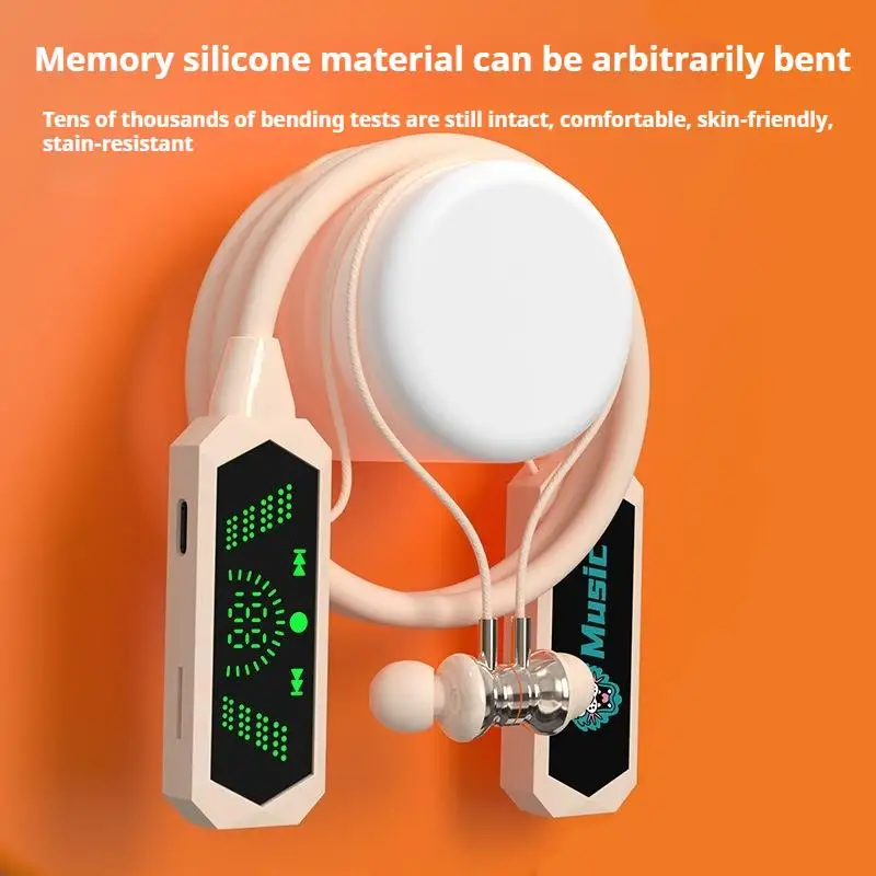 #Long Endurance Neck-hanging Bluetooth 5.4 Earphones Magnetic HiFi Sound Earbuds Wireless Headphones Sports Waterproof Headsets