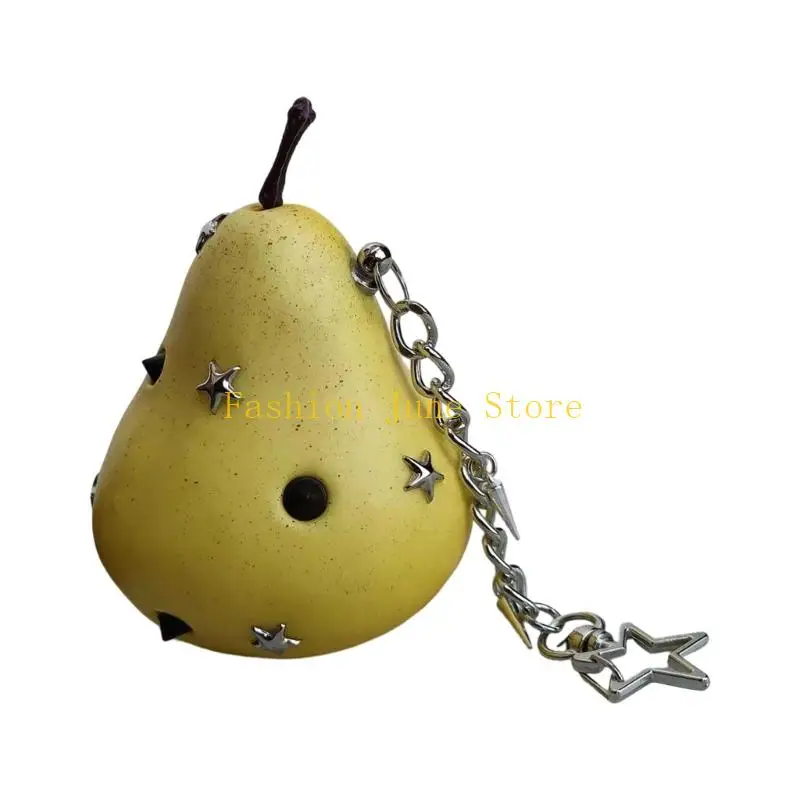 N5KA Edgy Alternative Fashion Fruit Vegetable Charm With Metal Accent For Keys Or Bags