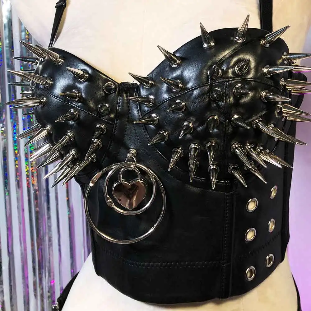 Top gotici E-Girls Fai da te Goth Fatto a mano con borchie Rivetto Harajuku Grunge Serbatoi 2025 Y2K TOP Punk Rock O Ring Kawaii Eco Emo Teen