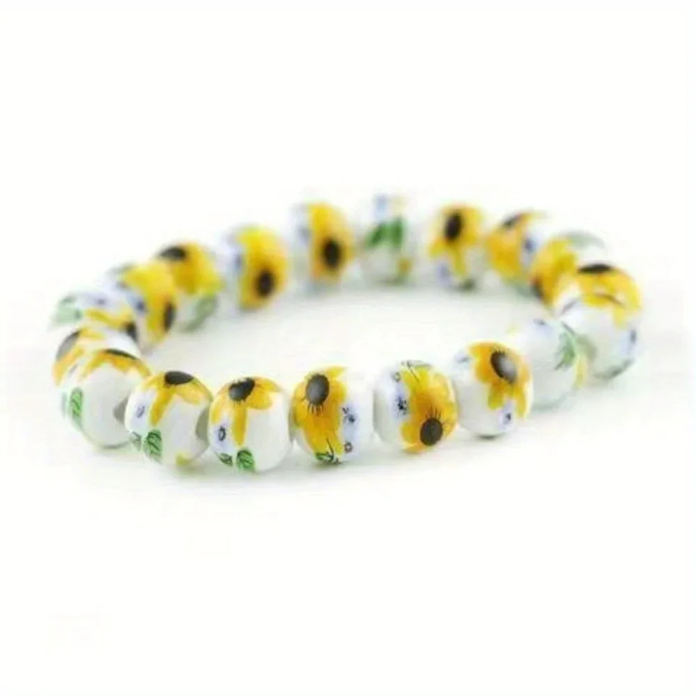 Ethnic Style retro Ceramic Bead Bracelet, Suitable For Children And Family Nembers To Celebrate Holidays As a Gift.
