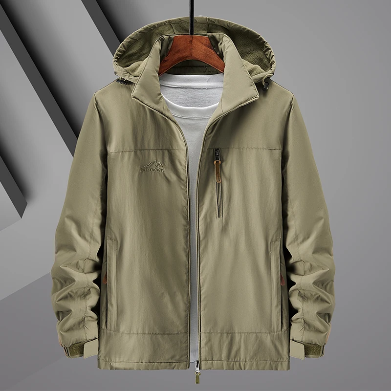 

Autumn Mens Windbreaker Jackets Waterproof Military Hooded Coat Male New Combat Jackets Men Outdoor Hiking Biking Bomber Outwear