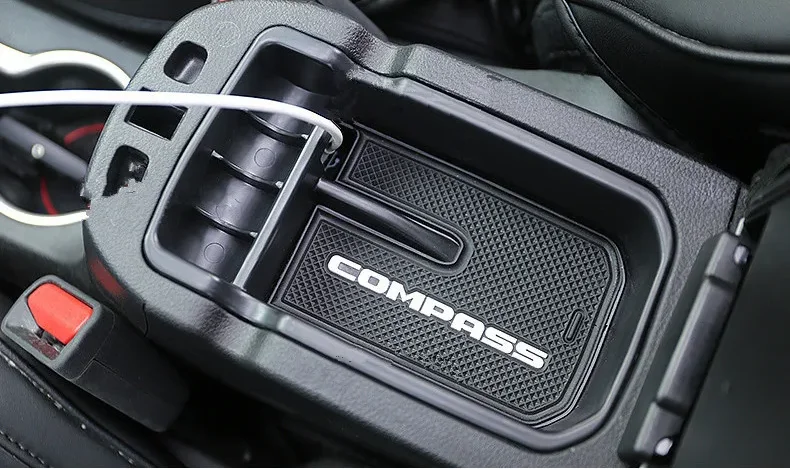 For Jeep Compass 2017 2018 2019 2020 Armrest Storage Box Holder Container  Car Parts Interior Accessories