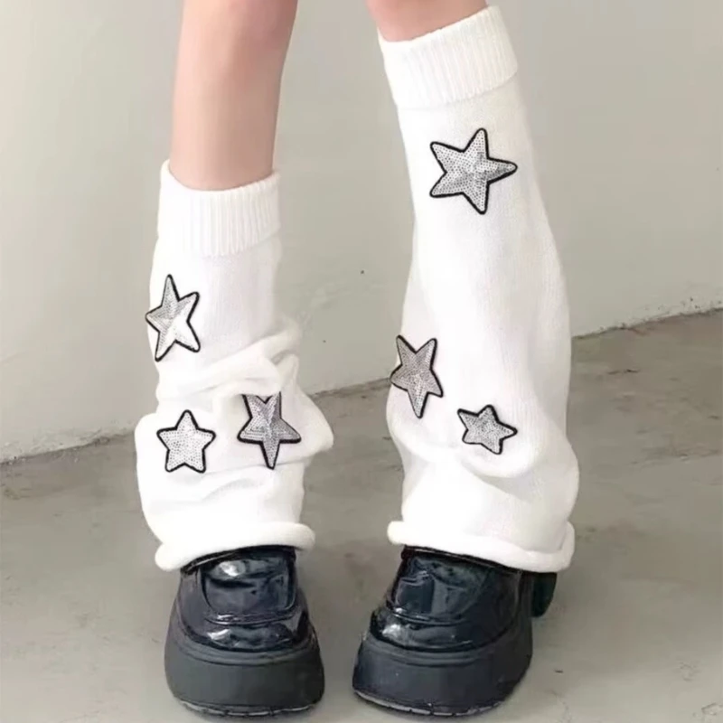 Women Knitted Leg Warmers Japanese Lolitas Loose Boot Socks Jk Student Socks